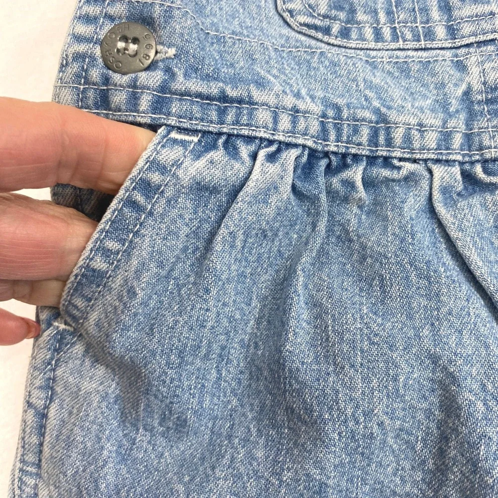 OshKosh Bundle Baby 6-9M Denim Overall Shorts  Vtg Baby 3-6 Month Overalls Pants